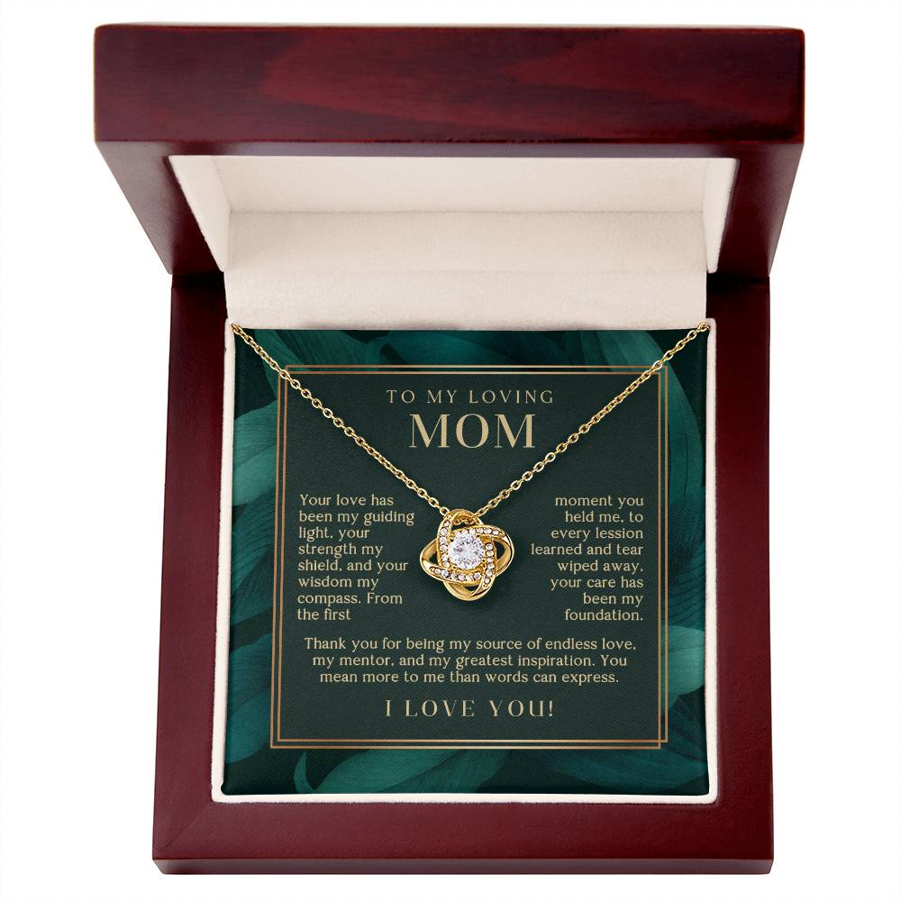 Deep Greenery Endless Love Mom Necklace