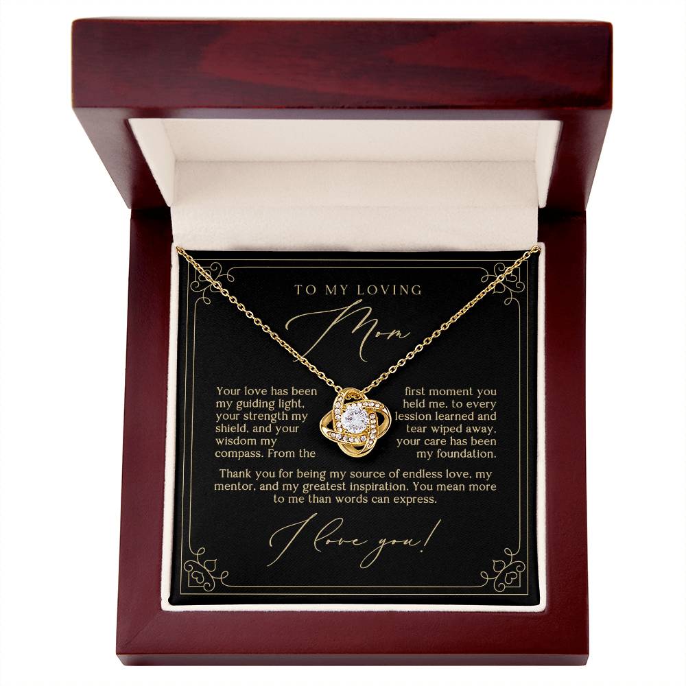 Golden Frame Endless Love Mom Necklace