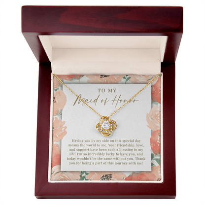 Maid Of Honor Necklace | Such A Blessing Peachy Floral