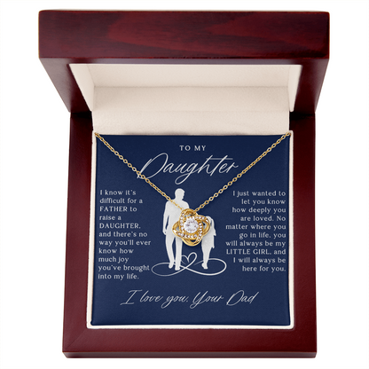 To My Daughter From Dad - Love Knot Necklace