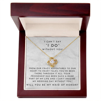 Maid of Honor Proposal Necklace | Timeless Marble