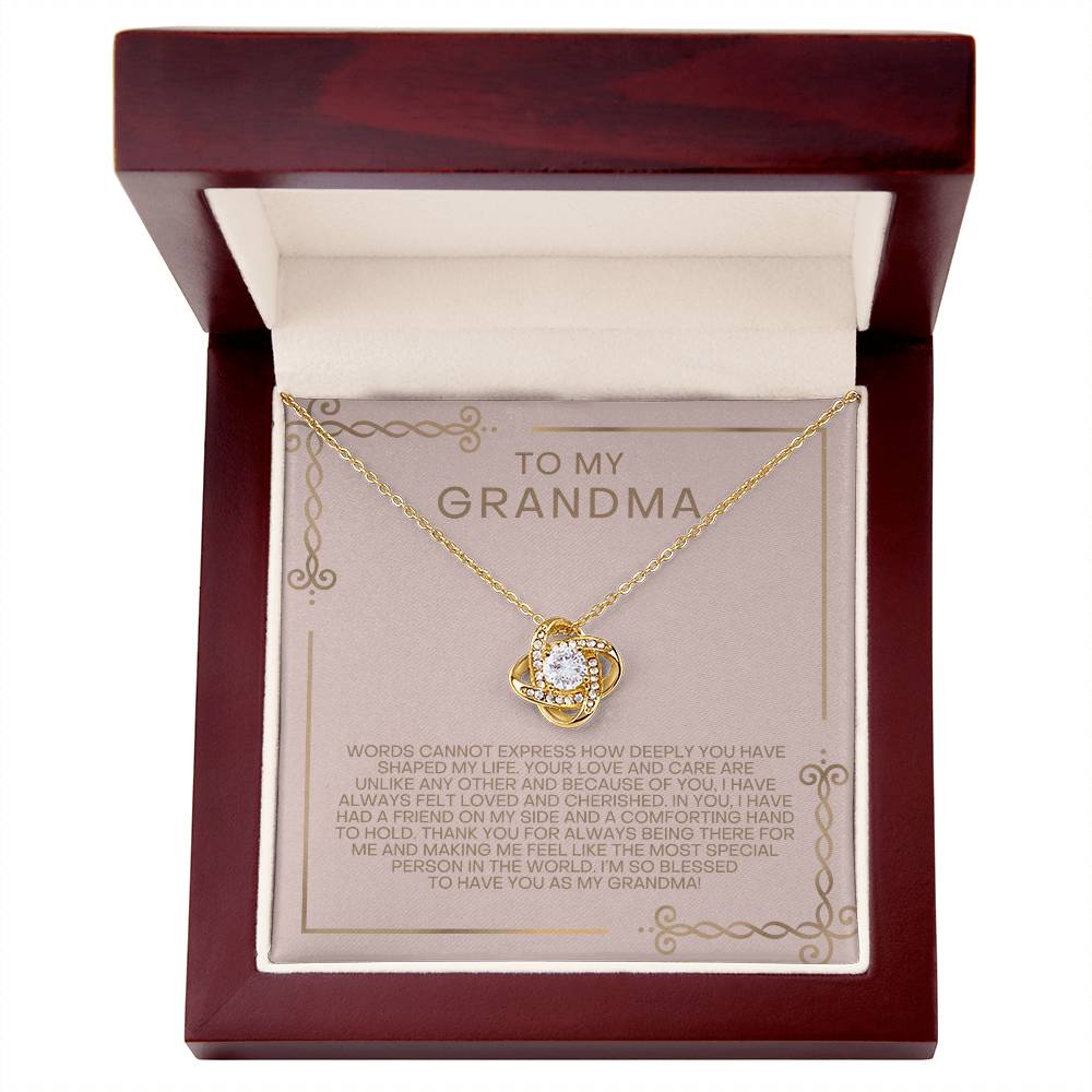 Blush and Gold Cherished Grandma Necklace