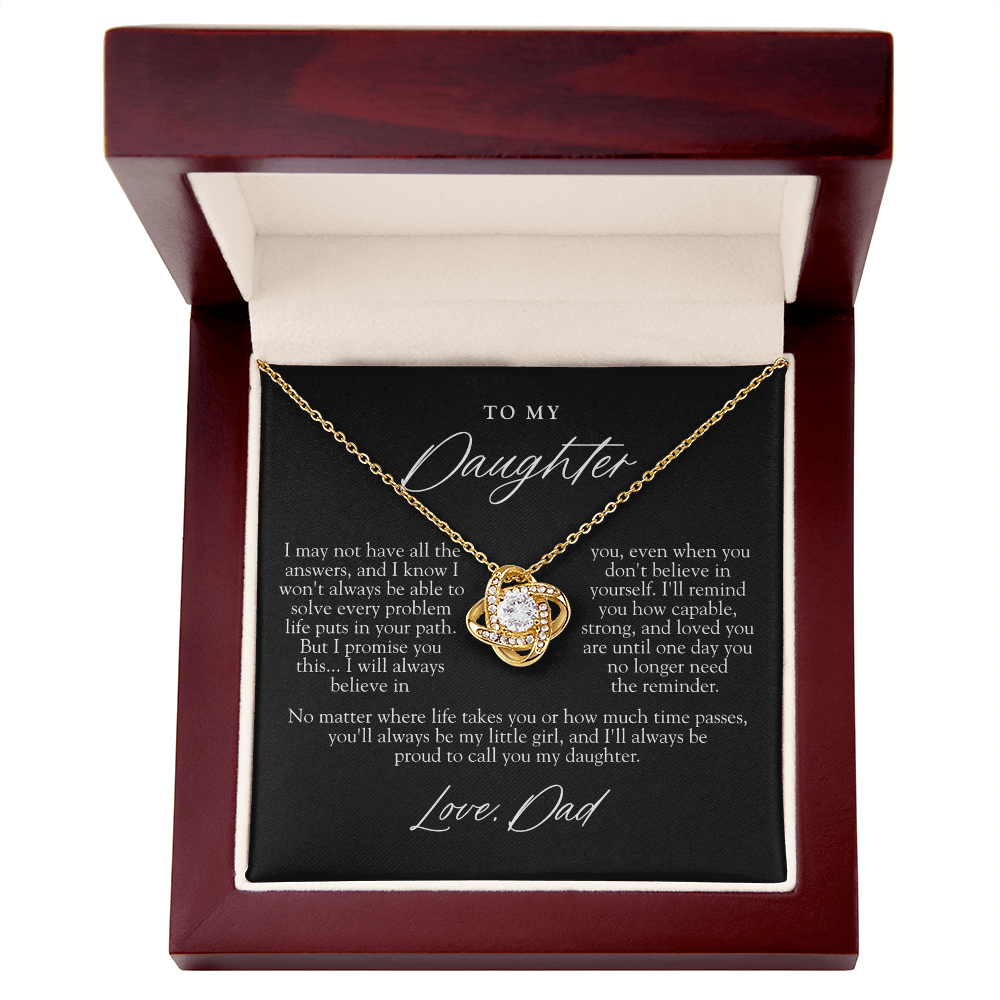 To My Daughter | Always My Little Girl Matte Black
