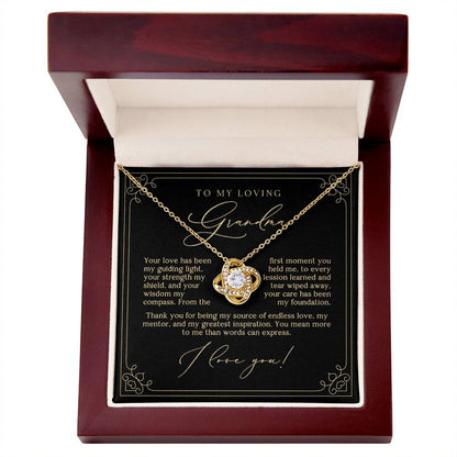 Gold Frame Endless Love Grandma Necklace