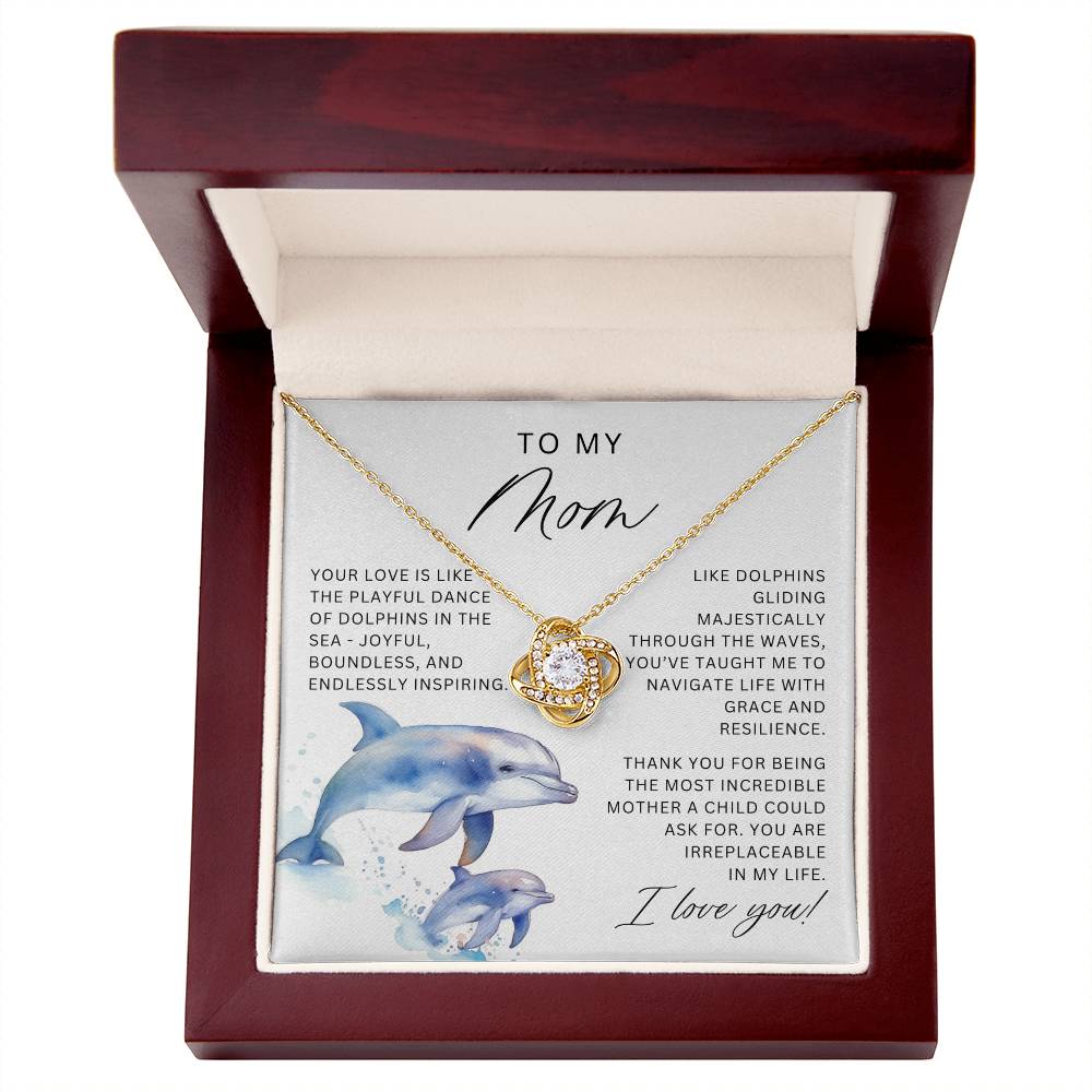 Playful Dolphins Mom Necklace
