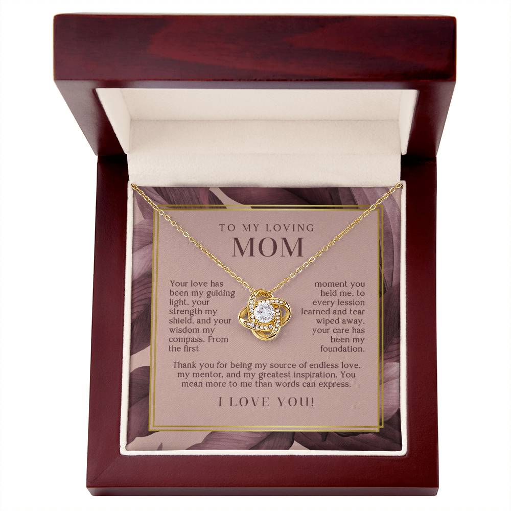 Plum Foliage Endless Love Mom Necklace