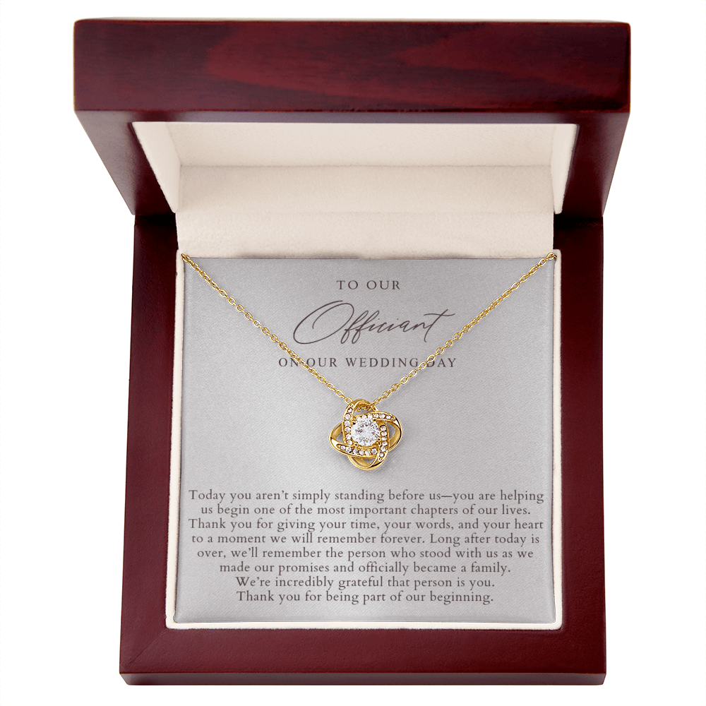 Officiant Wedding Day Necklace | Elegant Pearlescence