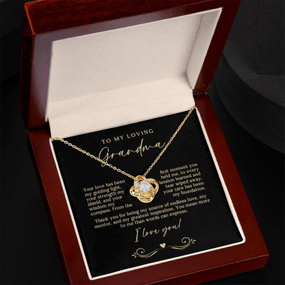 Black and Gold Endless Love Grandma Necklace