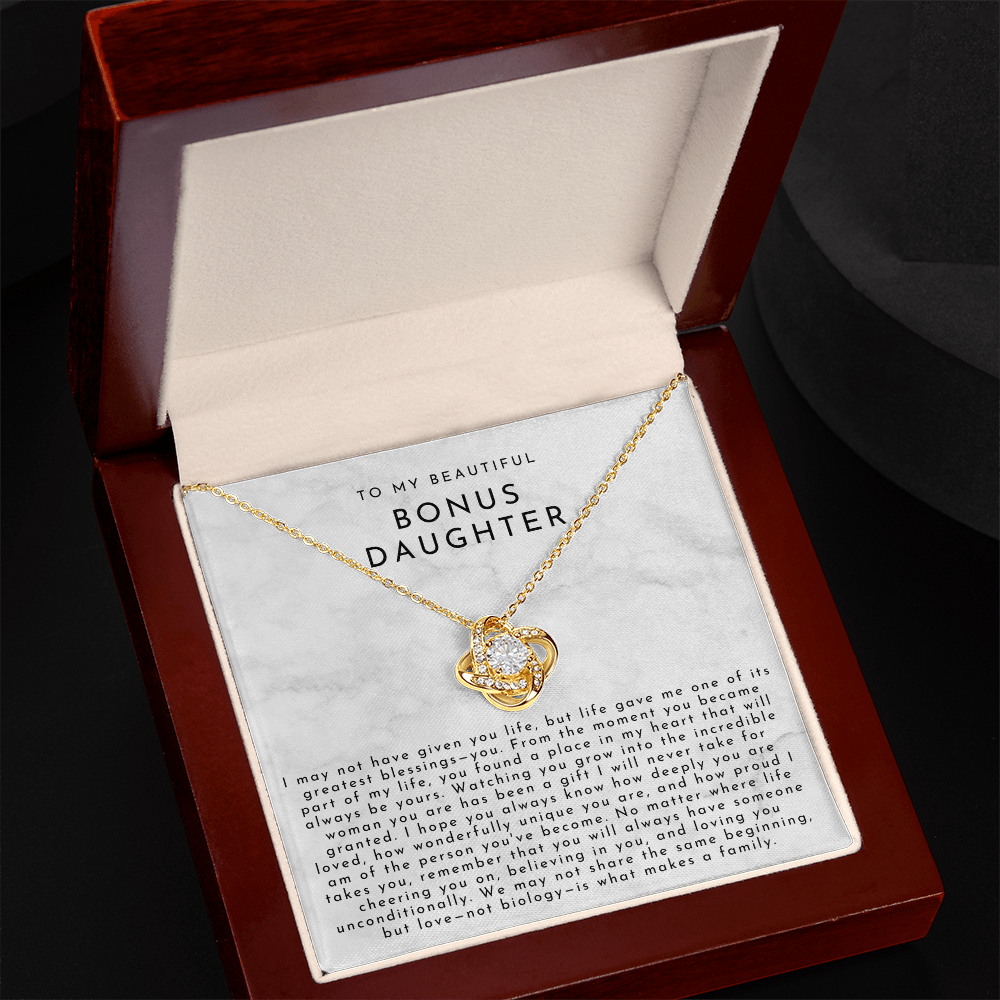 To My Bonus Daughter (A Place In My Heart) White Marble