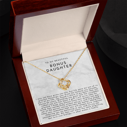 To My Bonus Daughter (A Place In My Heart) White Marble