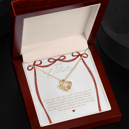 Red Bow To My Valentine - Valentine's Day Necklace