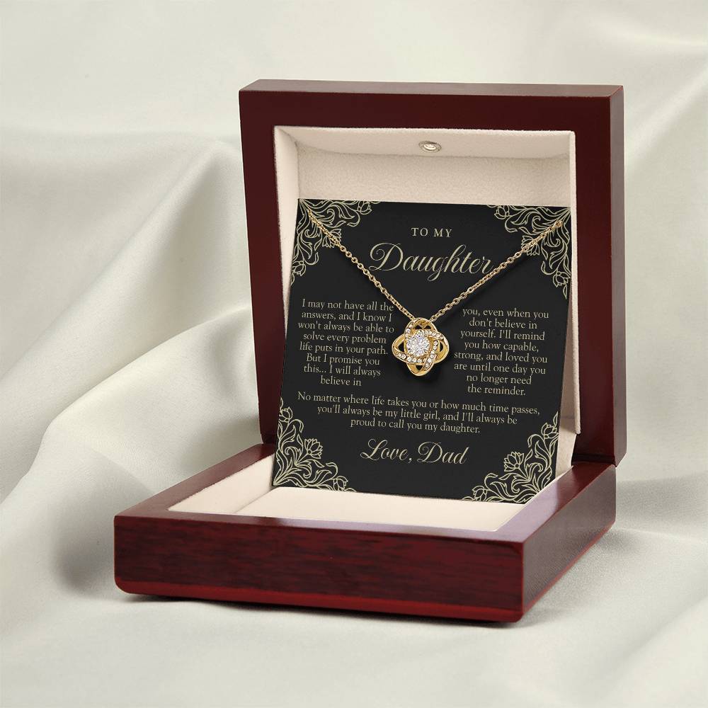 To My Daughter From Dad | Always My Little Girl Black & Gold