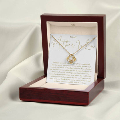 Mother In Law Gift (Falling In Love With Your Son) Love Knot Necklace - Heartfelt Collection