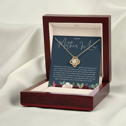 To My Mother In Law - Love Knot Necklace