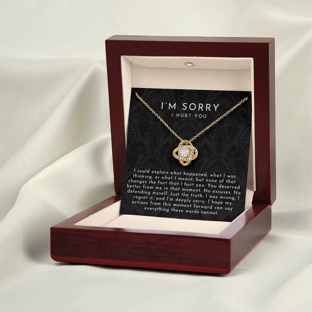I'm Sorry Apology Necklace | No Excuses Black Lace