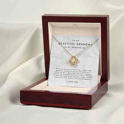 Grandmother Of The Bride Gift - Love Knot Necklace