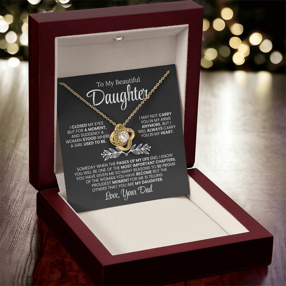 To My Daughter Necklace From Dad (I Closed My Eyes)