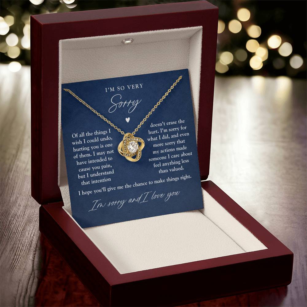 I'm Sorry Apology Necklace | Never Meant To Hurt You Navy