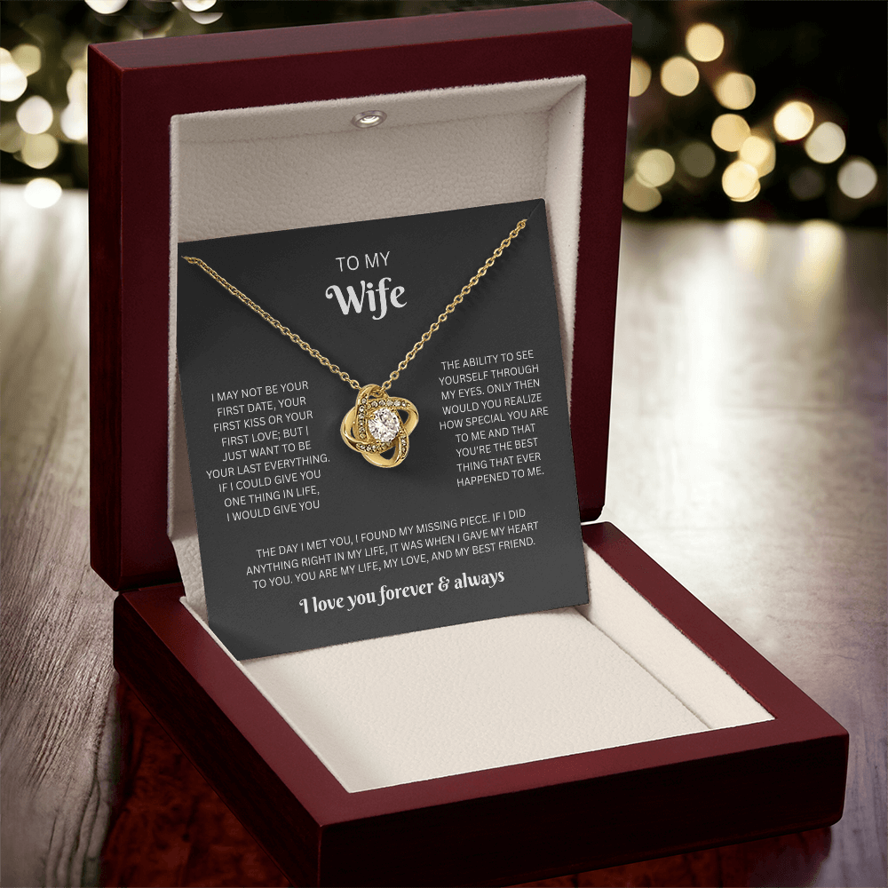 To My Wife - Love Knot Necklace