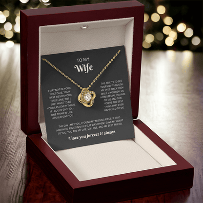 To My Wife - Love Knot Necklace