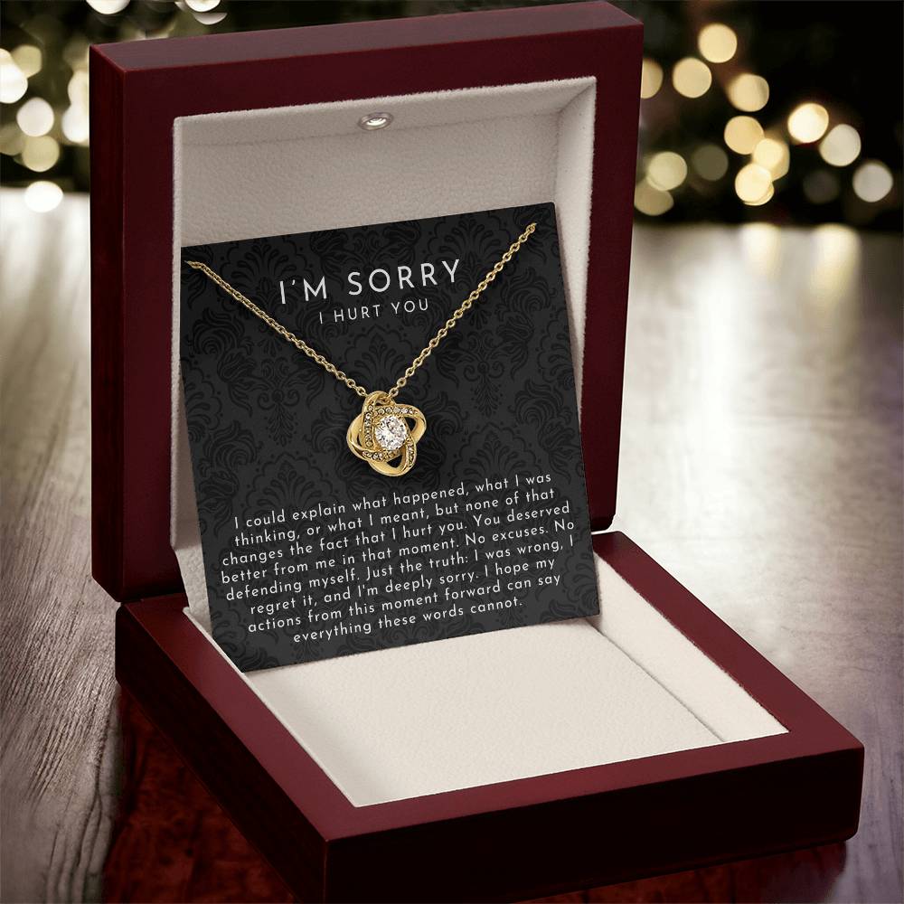I'm Sorry Apology Necklace | No Excuses Black Lace