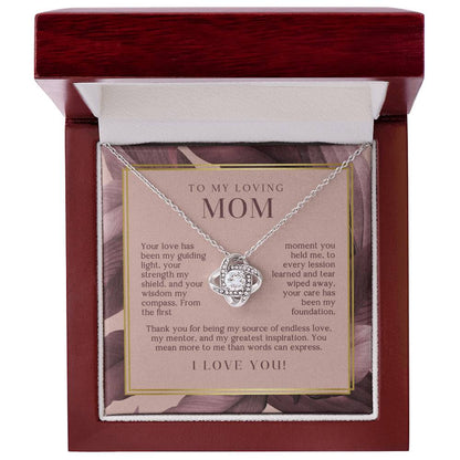 Plum Foliage Endless Love Mom Necklace