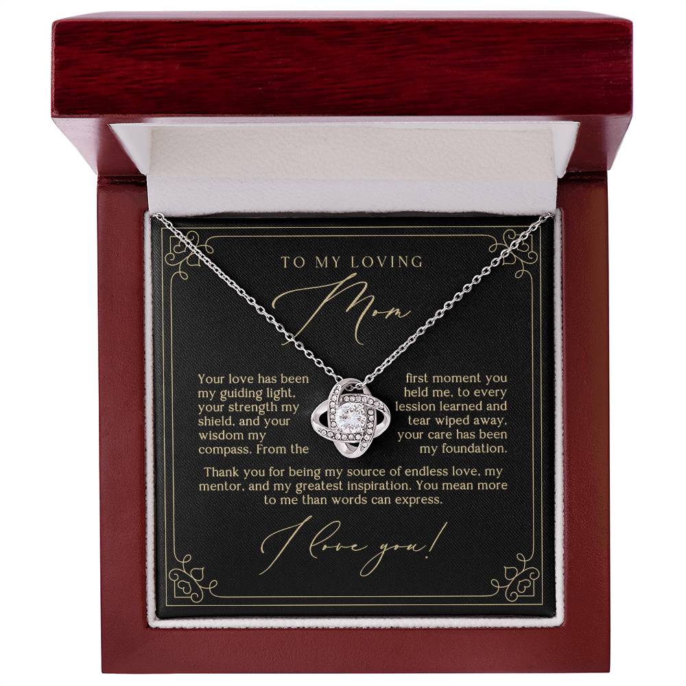 Golden Frame Endless Love Mom Necklace