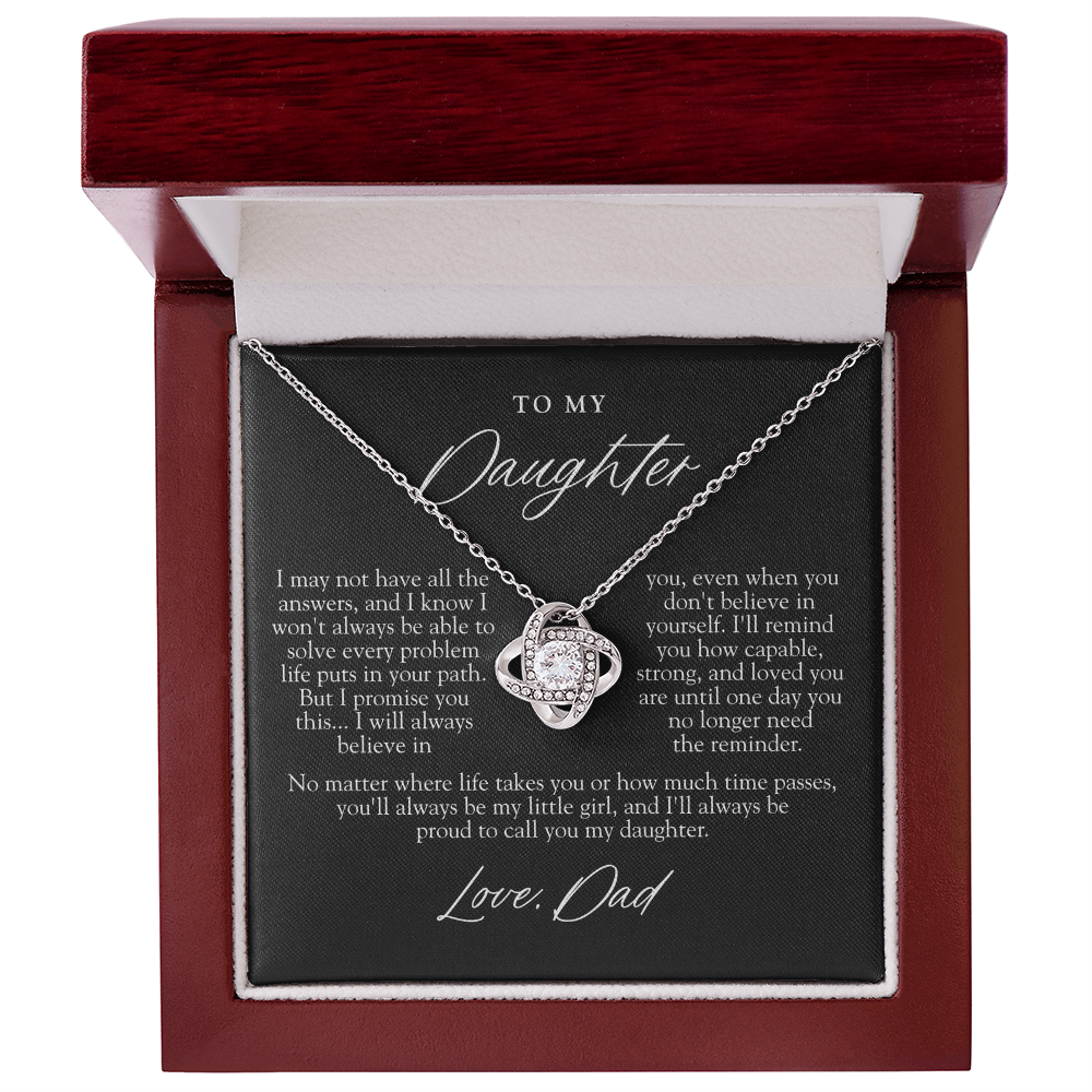 To My Daughter | Always My Little Girl Matte Black