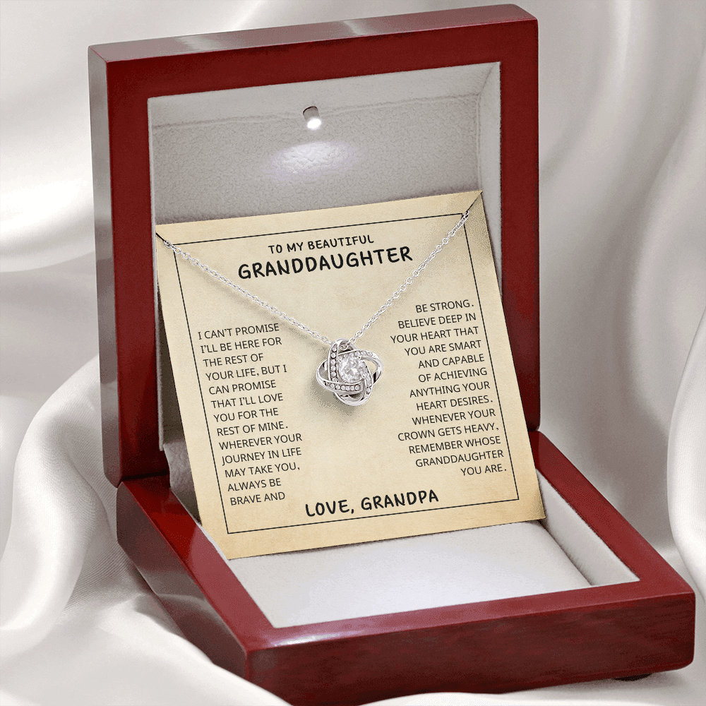 To My Granddaughter Necklace From Grandpa