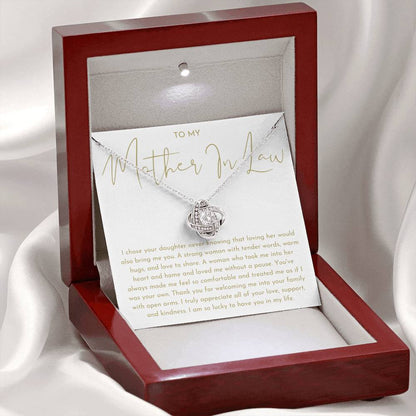 Mother In Law Gift (I Chose Your Daughter) Love Knot Necklace