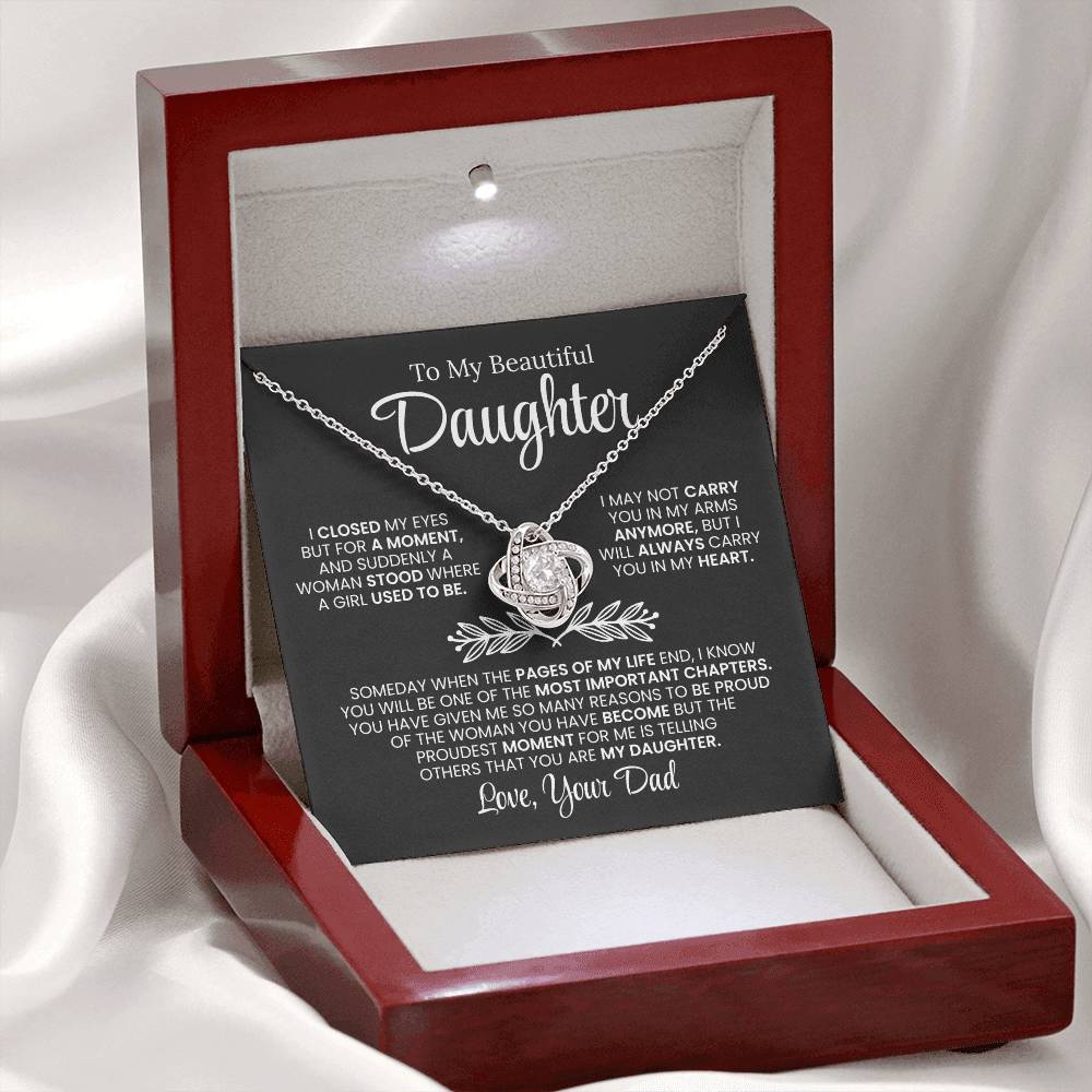 To My Daughter Necklace From Dad (I Closed My Eyes)