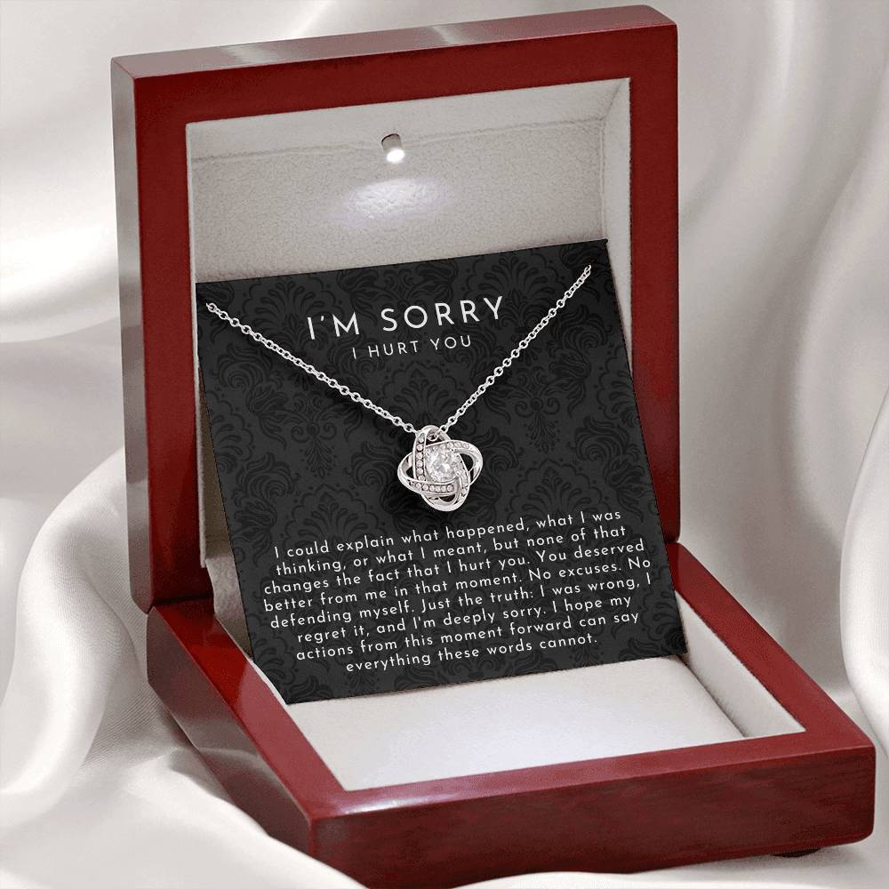 I'm Sorry Apology Necklace | No Excuses Black Lace
