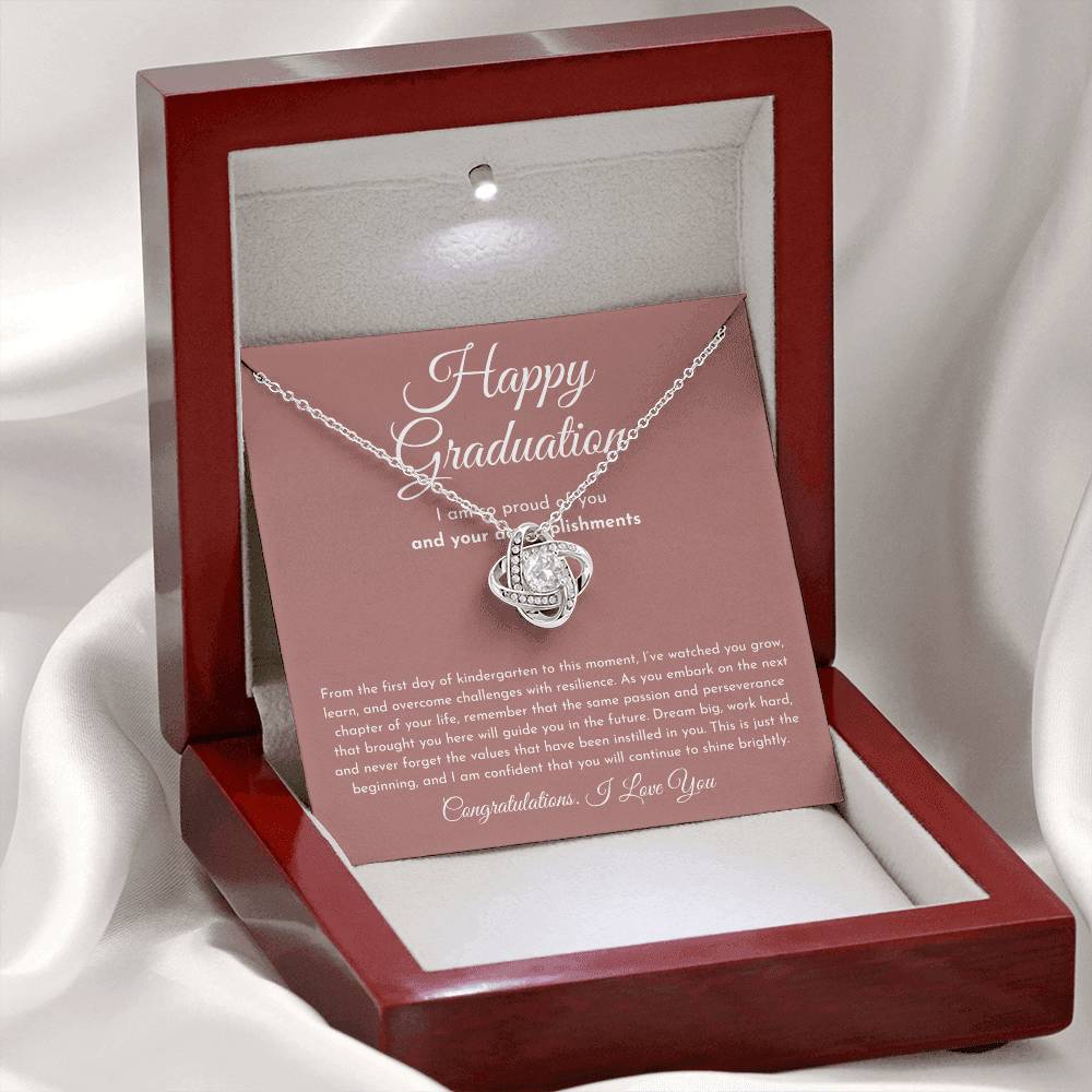 Custom Message Graduation Necklace | Dusty Rose