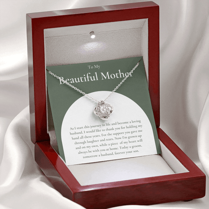 Mother Of The Groom Gift From Son - Love Knot Necklace
