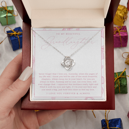 Granddaughter Gift - Love Knot Necklace