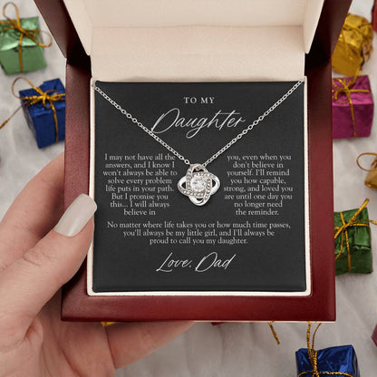 To My Daughter | Always My Little Girl Matte Black