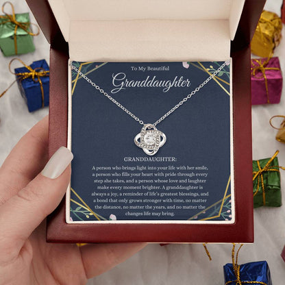 To My Granddaughter Definition Necklace
