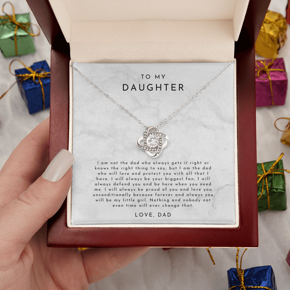 Daughter Gift From Dad - Love Knot Necklace