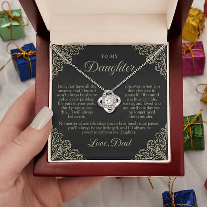 To My Daughter From Dad | Always My Little Girl Black & Gold