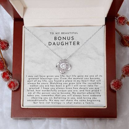 To My Bonus Daughter (A Place In My Heart) White Marble
