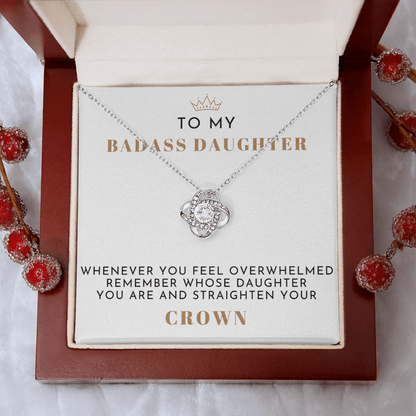 To My Badass Daughter - Love Knot Necklace