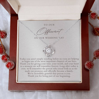 Officiant Wedding Day Necklace | Elegant Pearlescence