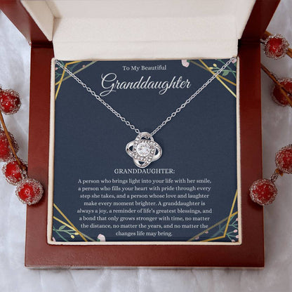 To My Granddaughter Definition Necklace