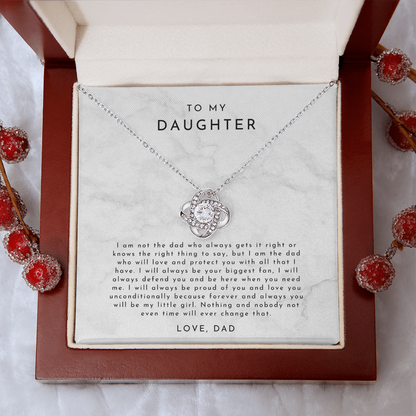 Daughter Gift From Dad - Love Knot Necklace