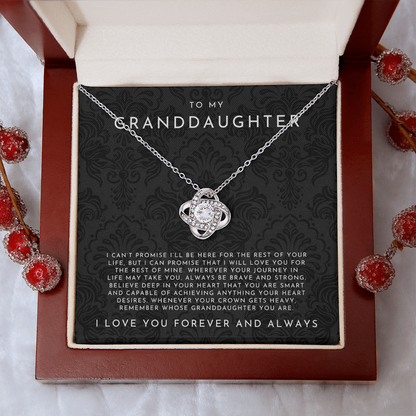 To My Granddaughter - Love Knot Necklace