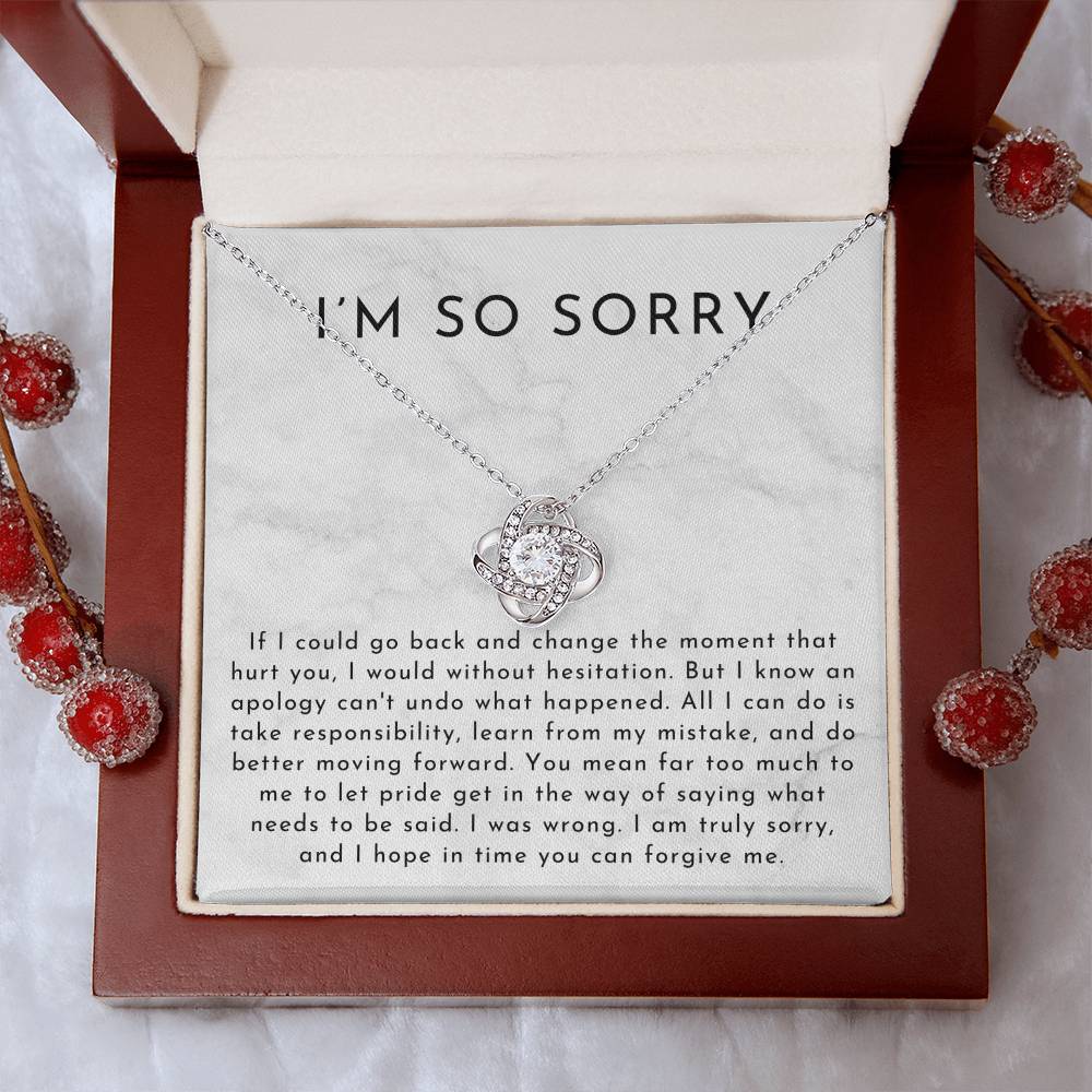 I'm So Sorry Apology Necklace | If I Could Take It Back Marble