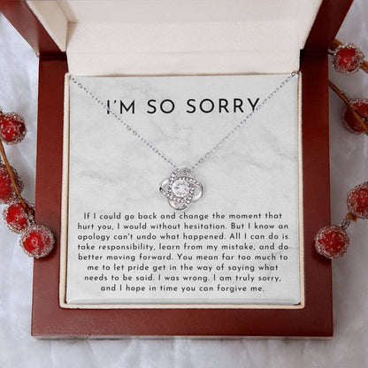 I'm So Sorry Apology Necklace | If I Could Take It Back Marble