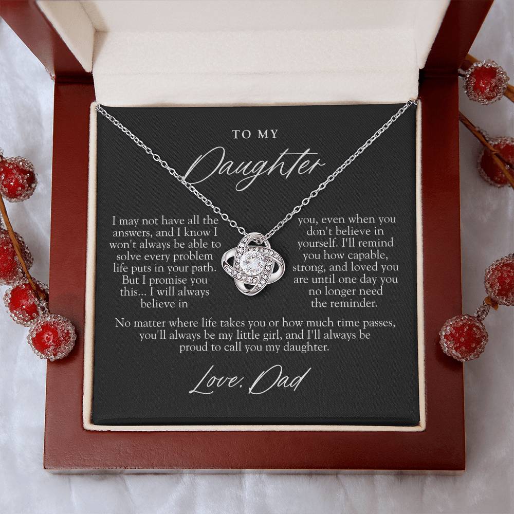 To My Daughter | Always My Little Girl Matte Black