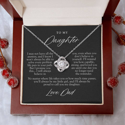 To My Daughter | Always My Little Girl Matte Black