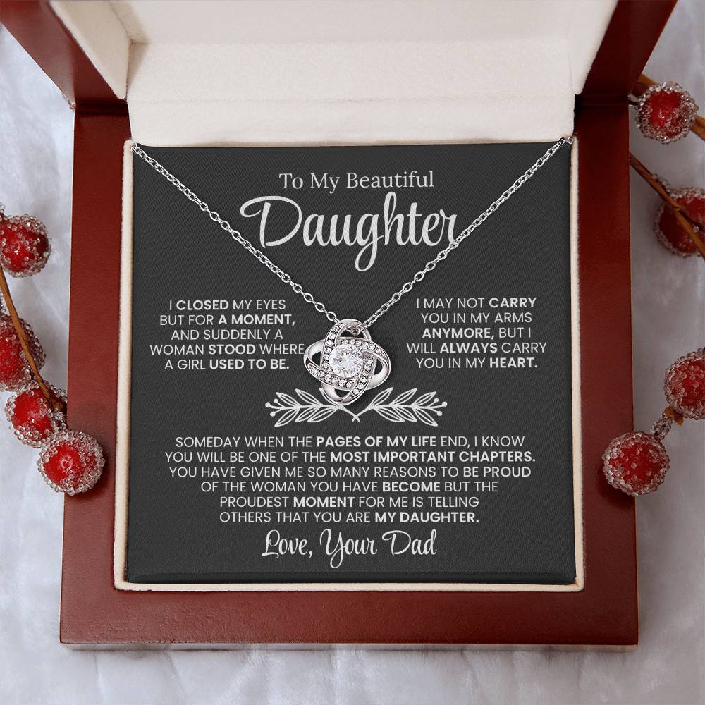 To My Daughter Necklace From Dad (I Closed My Eyes)